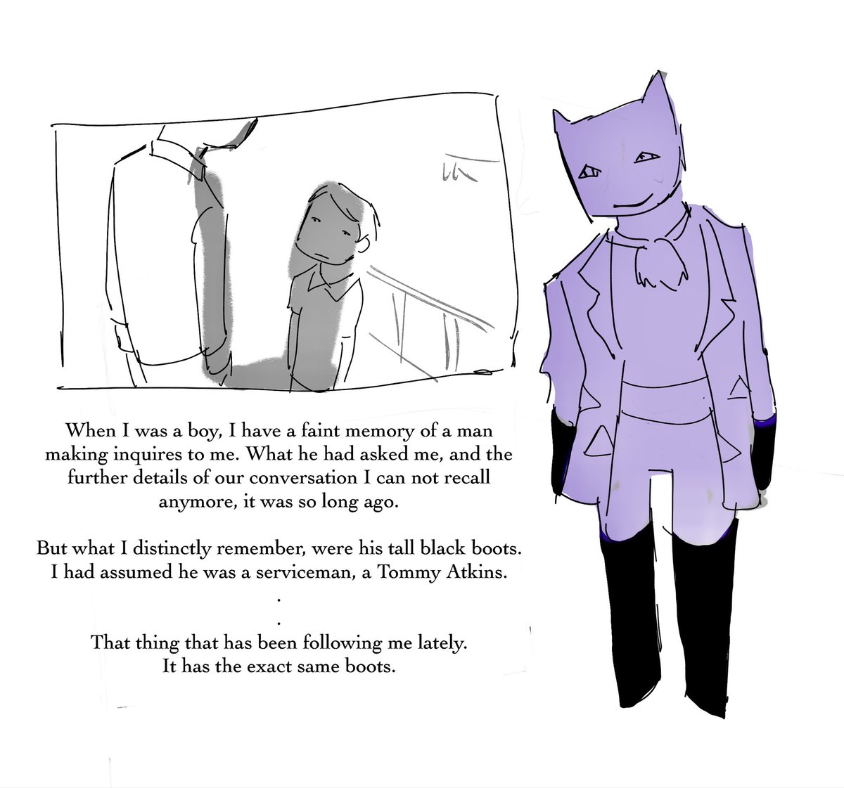 heavensab0v's tweet photo. Funger oc, the person who turns into the pocketcat we meet in termina https://t.co/kXnnrUQkLv