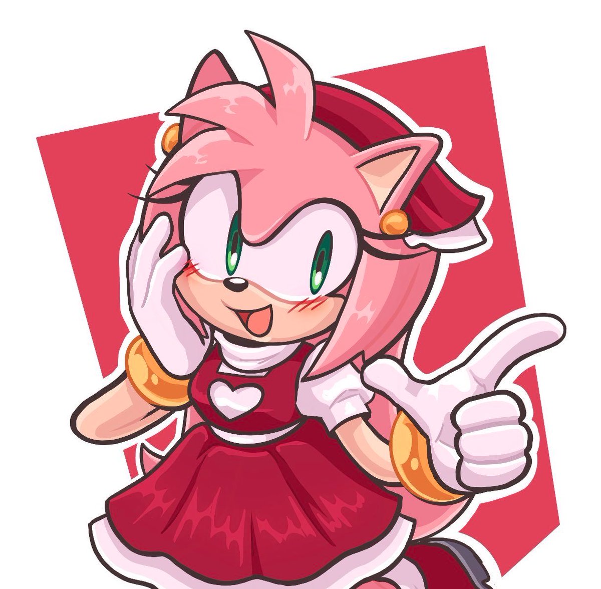 JadePesky's tweet photo. How I draw Amy the Rose 💖😊
(The last one was beautifully designed by and belongs to @/einelitas_  💖) https://t.co/nmZkBeXmfP