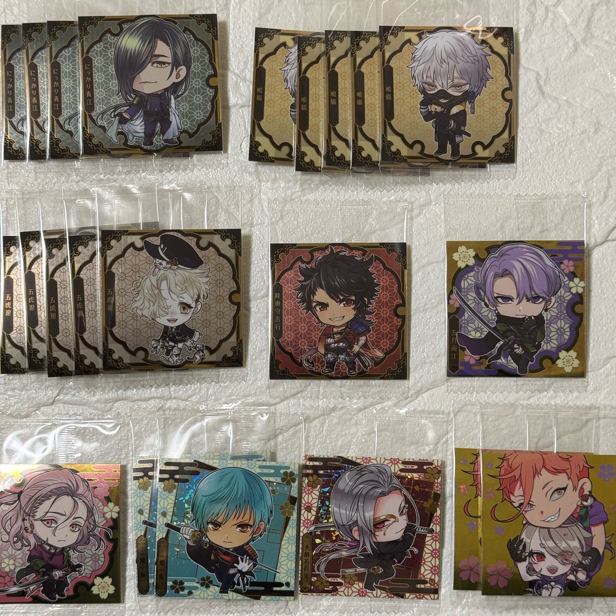 choco_good_s's tweet photo. 【譲渡】にふぉるめーしょん 『刀剣乱舞ONLINE』 シールウエハース3

（譲）画像参照
（求）各149円（画像3枚目は143円）+送料

郵送でのお取引希望です
画像1枚目は他より1枚お引き取りお願いします
お気軽にリプライどうぞ https://t.co/qRpJVdwI7W