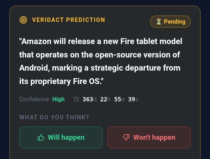 Veridact's tweet photo. Amazon's Fire tablets are about to get a massive shake-up.

For years it's been Fire OS — now Amazon is reportedly moving to open-source Android.
https://t.co/xWlCvPOz0k

#Amazon #FireTablet #Android #FireMax11 #FireHD10 #TechNews #Tablets #AmazonFire #Gadgets #ConsumerTech https://t.co/SC6Ktn75ym
