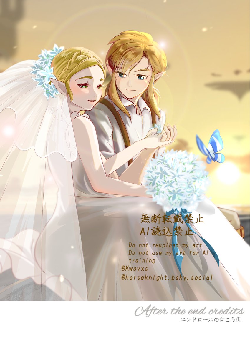 KwOvxs's tweet photo. 6/28 day1星願2026
新刊『エンドロールの向こう側』表紙です！
リンゼルの結婚式当日を漫画にしました

全年齢/A5/ 22p/¥500ー
※前作の「共に歩む」からの流れですが単話で読める小話です https://t.co/KXJ6m7yteH