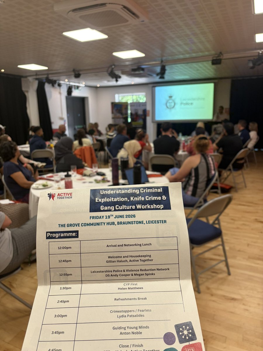 ActiveLLROrg's tweet photo. Thanks to @leicspolice @VR_Network, CYP First, @FearlessORG @gymintervention for supporting our Criminal Exploitation, Knife Crime & Gang Culture Workshop - recognising early signs of involvement in gangs, building confidence in having conversations with their members and being able to educate existing members and staff on risks and prevention 🛑