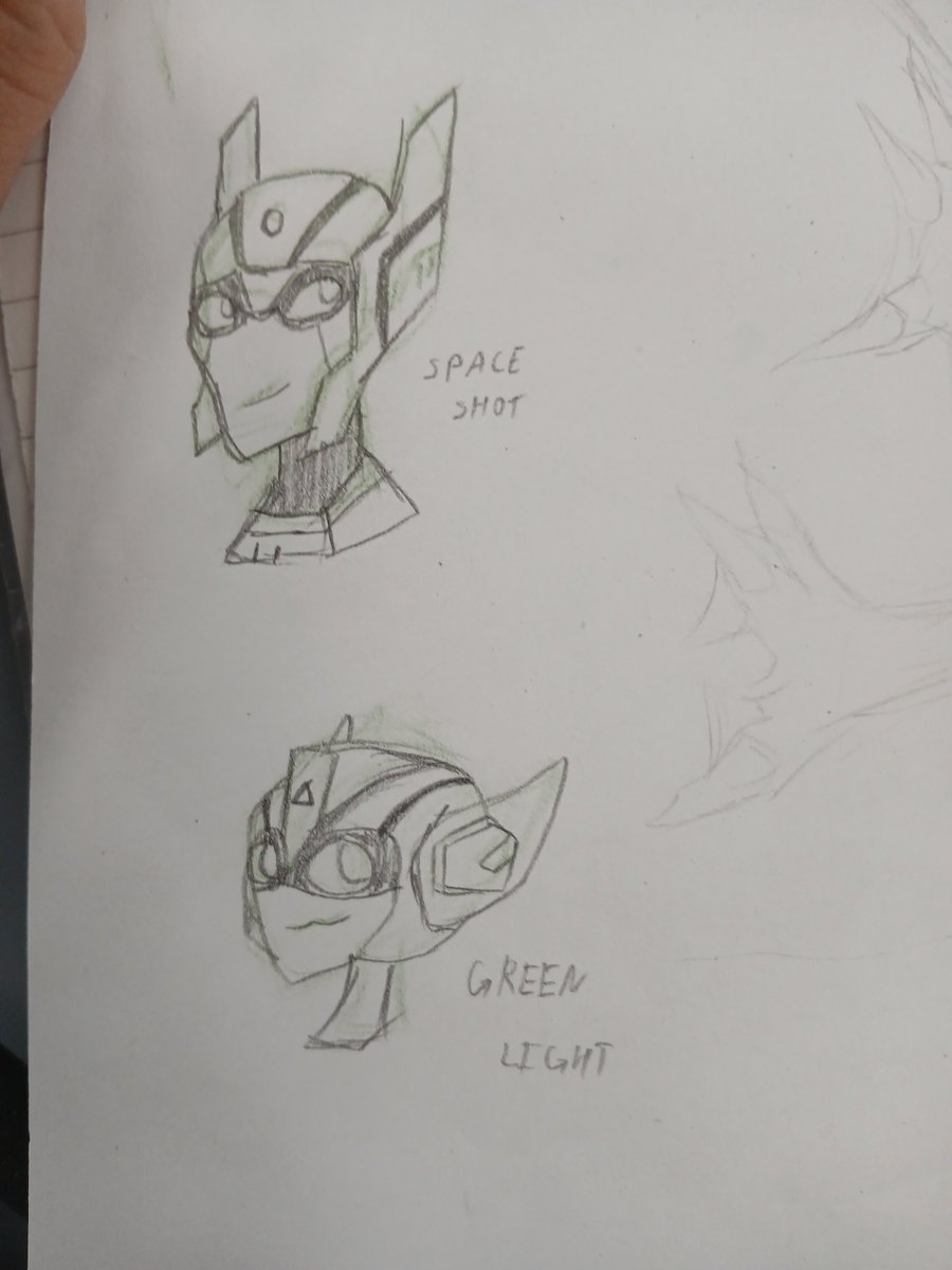 123Darken's tweet photo. A few main cast sketches
Space-Shot, leader of our group
Green-Light, playful medic
Long-Arm, old technician
Sea-Spray, shy diver
And...
Vortex, aggressive dude
#PWG #Transformers #TheTransformers #TransformersRBM #Maccadam #Concept #ConceptArt #Sketch #FanArt #SpaceShot #Vortex https://t.co/JYmT0urJ23