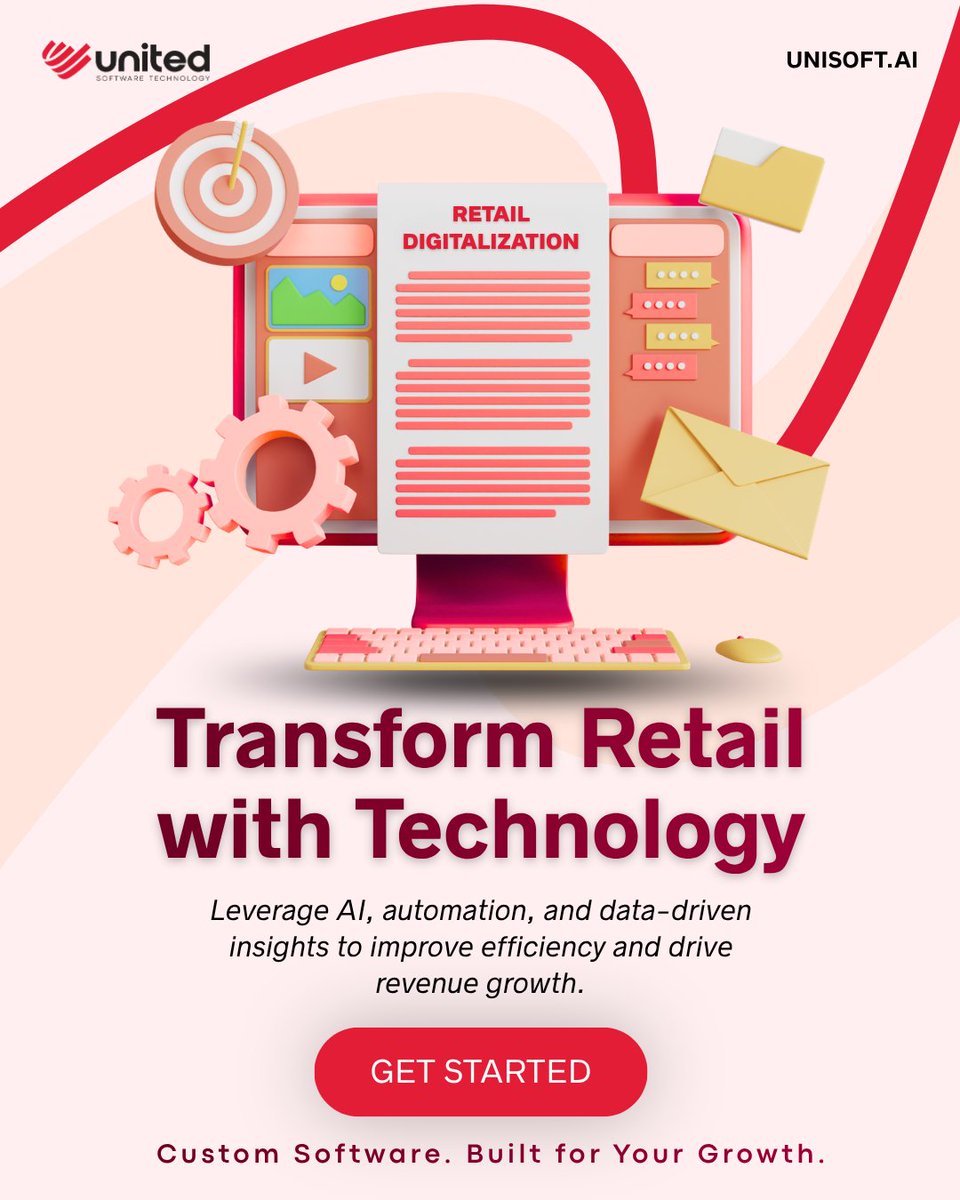 uni_software's tweet photo. Retail success today depends on technology.

Leverage AI, automation, and real-time insights to improve efficiency, enhance customer experiences, and drive revenue growth.

#RetailDigitalization #RetailTech #AI #Automation #DigitalTransformation #BusinessGrowth https://t.co/NDPwVomzB9
