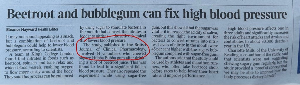 EconTodd's tweet photo. King’s College London &amp; The Times: ‘Bubblegum fixes blood pressure!’
Based on rigorous trial of…14 volunteers chewing Hubba Bubba.
Peer review? More like peer pressure from 14 bubblegum enthusiasts. Or looksmaxxers training their jawlines.. @cremieuxrecueil #clavicular https://t.co/fVXm8nm1IY