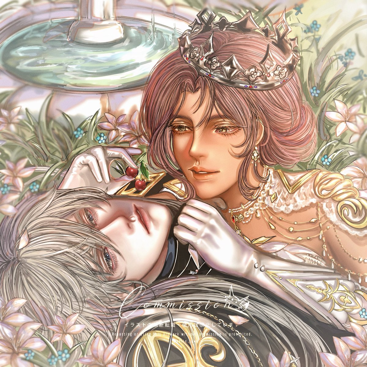 z4ynight's tweet photo. A most splendid occasion indeed—Their Majesties, the King and Queen, have finally exchanged their vows. Society shall be speaking of little else.

#LumeNyx✨🐆

Art by @.YornXoxo (ig) commisioned by me https://t.co/PXGwpTpBB4
