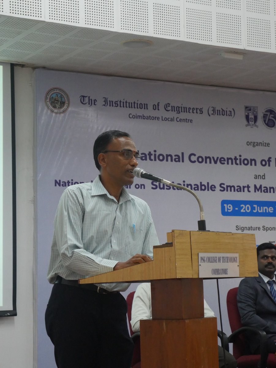 PSGInstitutions's tweet photo. On 19 June 2026, PSG Tech inaugurated 40th National Convention of Production Engineers &amp; National Seminar on Sustainable Smart Manufacturing for Circular Economy.

150 delegates from academia, industry &amp; research are participating in the two-day event.

#PSGandSonsCharities https://t.co/BPaJfsUeVi