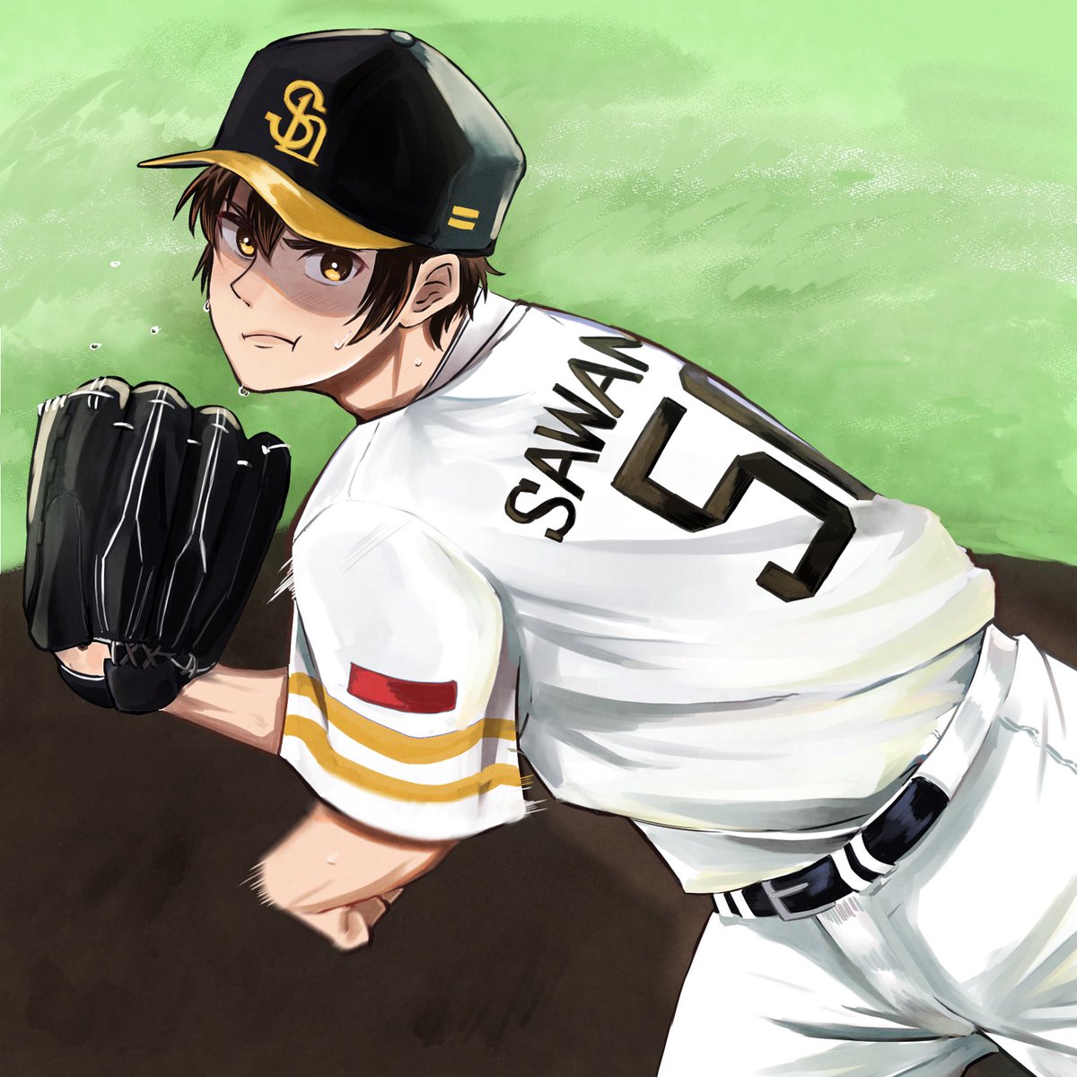 daifuku_aod's tweet photo. 再掲です。
御幸は甲i斐選手参考にしたからこの番号にしてたんだと思うのですが、沢村はちょっと忘れました。 https://t.co/B5CBIPGbwJ