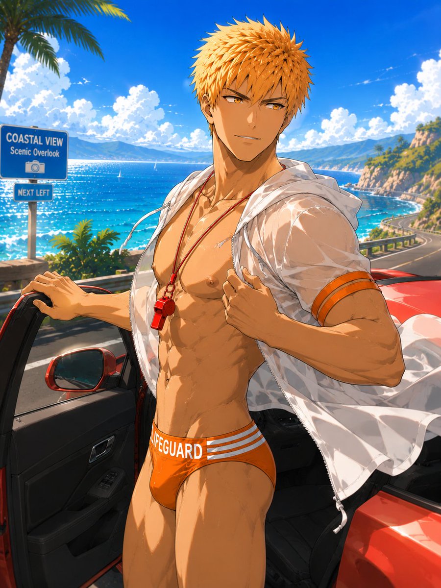 taki_boys's tweet photo. 最高のイケメンライ��ガードと過ごす、甘くて刺激的な夏の1日🚘 ドライブ、BBQ、そして夜は…/// 彼のギャップに完全にやられました。😳
Cruising with a hot lifeguard, sunset BBQ, and a night at the hotel that I’ll never, ever forget... 🚘 This summer just got a whole lot hotter.😳
#AIart https://t.co/fCtHHyuWK8