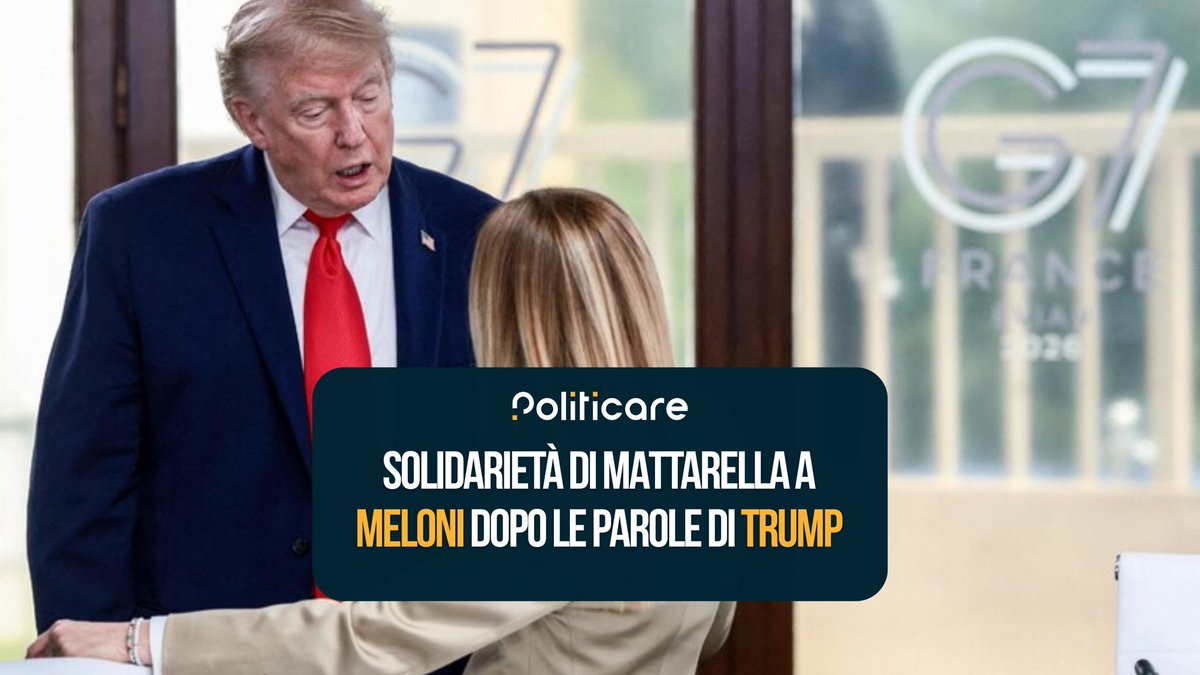 politicareit's tweet photo. Sergio #Mattarella ha chiamato Giorgia #Meloni per esprimerle solidarietà dopo le parole del presidente statunitense Donald #Trump. https://t.co/aBsk8BaKVY