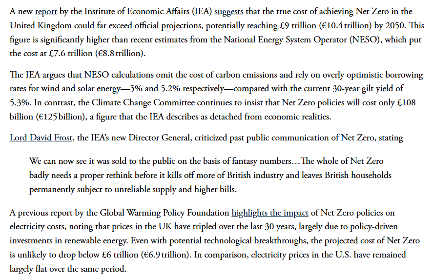 robert33830573's tweet photo. @DietVdb @BartDeMeulenaer Hier een studie gebaseerd op geobserveerde feiten: Net Zero leidt enkel tot verarming en hogere energieprijzen.  Zie ook even naar de economische evolutie van Duitsland. https://t.co/fN9hiAgZ38