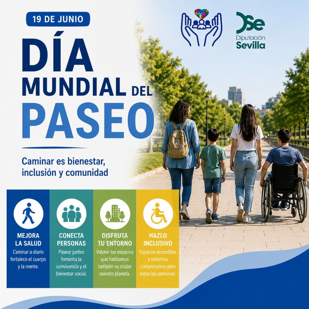 Autismopbladcaz's tweet photo. 🚶‍♂️💙 Pasear favorece la salud, fomenta la convivencia y nos conecta con nuestro entorno.
En el Día Mundial del Paseo defendemos espacios accesibles y comprensivos donde todas las personas puedan disfrutar de algo tan cotidiano como caminar.
#DiaMundialDelPaseo #Salud #Inclusion https://t.co/WzeVbCPZTA