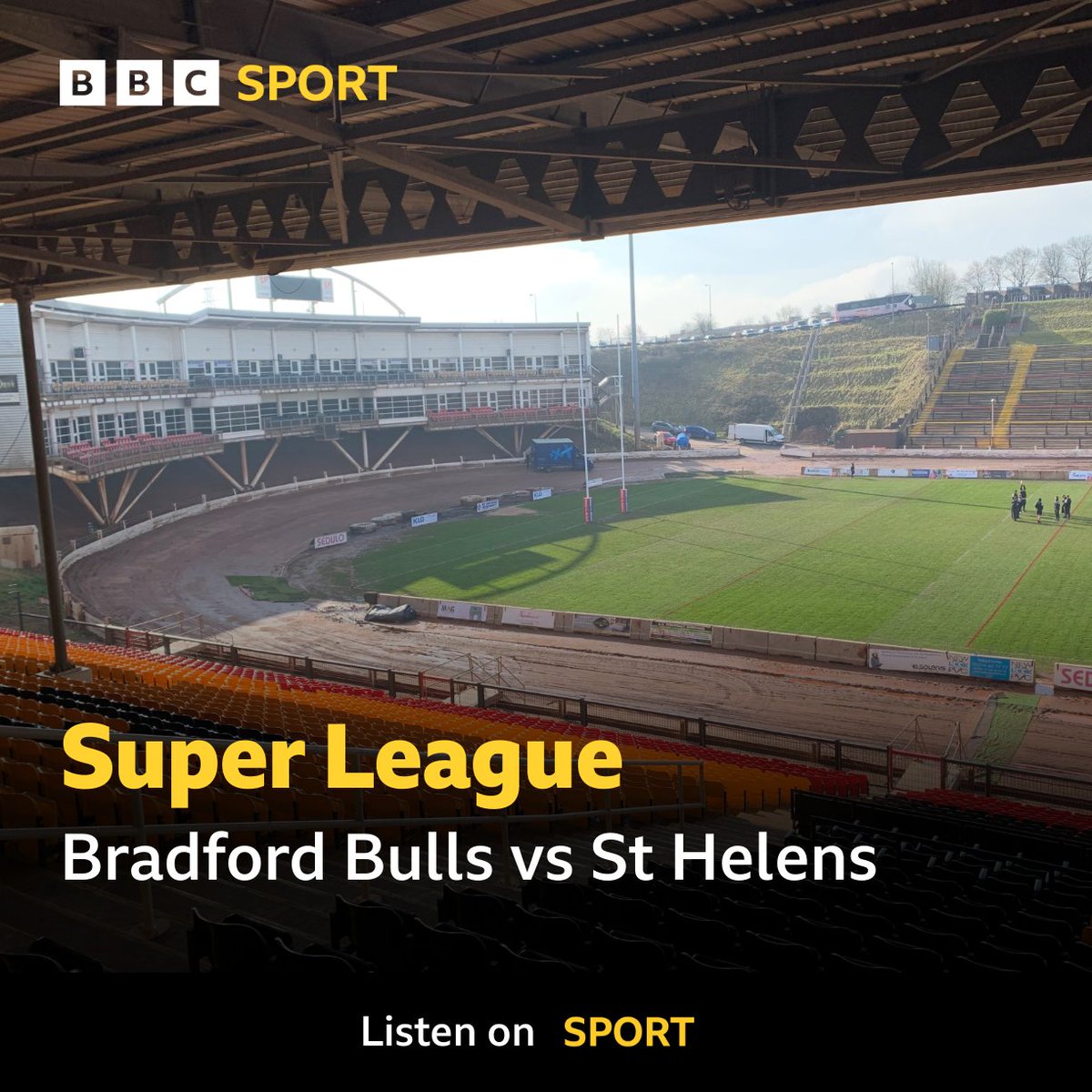 bbcmerseysport's tweet photo. โ๏ธ This evening
ย
๐ @OfficialBullsRL ๐ @Saints1890
๐ @SuperLeague
๐ Odsal Stadium
๐ Kick-off 8pm
๐ @philkinsella & @alanhunte
#๏ธโฃ #SLBraStH #BBCRL #SuperLeague
๐ง BBC Sport Online https://t.co/6qmKtViWmg