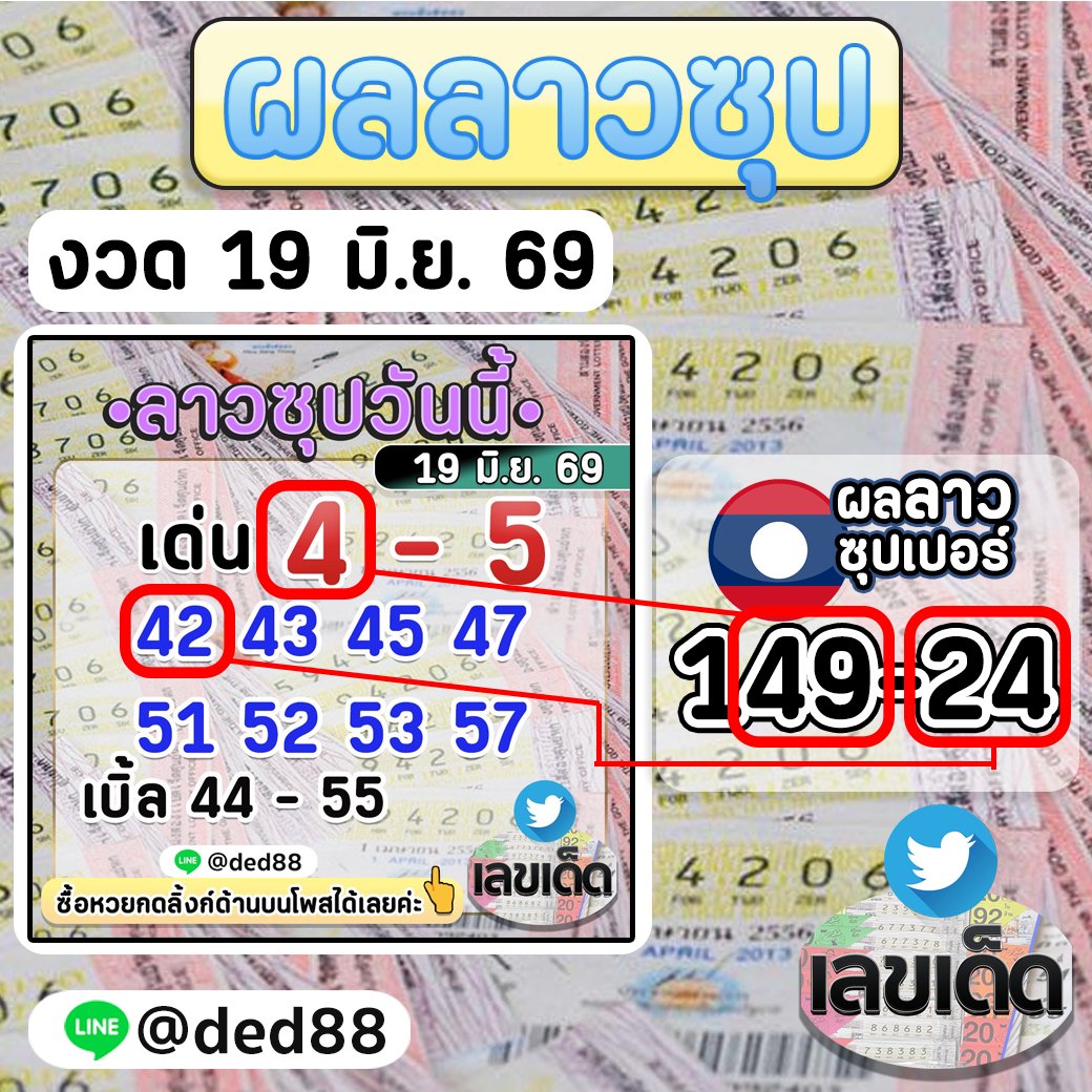 lekded168's tweet photo. ✨รีวิวลาวซุปเปอร์วันนี้
🥳เข้ากลับล่าง 24 - 42 รูดเด้งบนล่าง
🎉รับทรัพย์ปังๆจ้า

💚สมัครLottoUP👉https://t.co/fC9ptwKOkf
💚กดลงชื่อเข้าใช้ด้วยไลน์

💛สมัครSวย👉https://t.co/Q6V6kMsFjm
แอดไลน์เข้ากลุ่มฟรี👉https://t.co/o3EQx4CFO6

#แนวทางลาว #ลาวซุปเปอร์ #หวยลาว #หวยลาวซุป https://t.co/etsFacgCLF