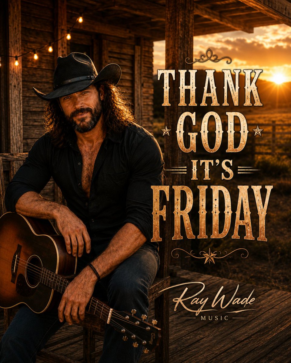 raywademusic's tweet photo. TGIF 🔥

We made it to the end of the week.

Time to turn up “We Like Friday Night” with Ray Wade and let the weekend begin. 🎶

Are you ready for Friday night?

#RayWade #WeLikeFridayNight #TGIF #CountryMusic https://t.co/2wj05IBSje