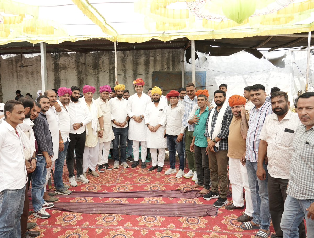 DrVikasAjmer's tweet photo. आज भीलवाड़ा जिले की आसीन्द विधानसभा क्षेत्र के ग्राम भादवो की कोटड़ी में श्री उमराव जी, भाई रामराज गोदारा जी के परिवार में आयोजित कार्यक्रम में शामिल हुआ।

इस दौरान कांग्रेस नेता श्री वाजिद खान चीता जी, शाहपुरा प्रधान प्रतिनिधि श्री धर्मराज जाट, जिला परिषद सदस्य प्रतिनिधि रामदयाल जी (RD), श्री कैलाश डुंडी जी, श्री नारायण लाम्बा जी, एडवोकेट परमेश्वर बाना जी, सरपंच हरिराम जी, श्री सत्यनारायण दूँगा बालापूरा, सुरेश मामा सराणा, राकेश डिया जी, राजेंद्र ताखर जी, भाई सुरेश, सुरेंद्र जी, भाई राजू किशनपुरा, ब्रह्मा राम जी बहादुरपुरा सहित साथी गण उपस्थित रहे।
