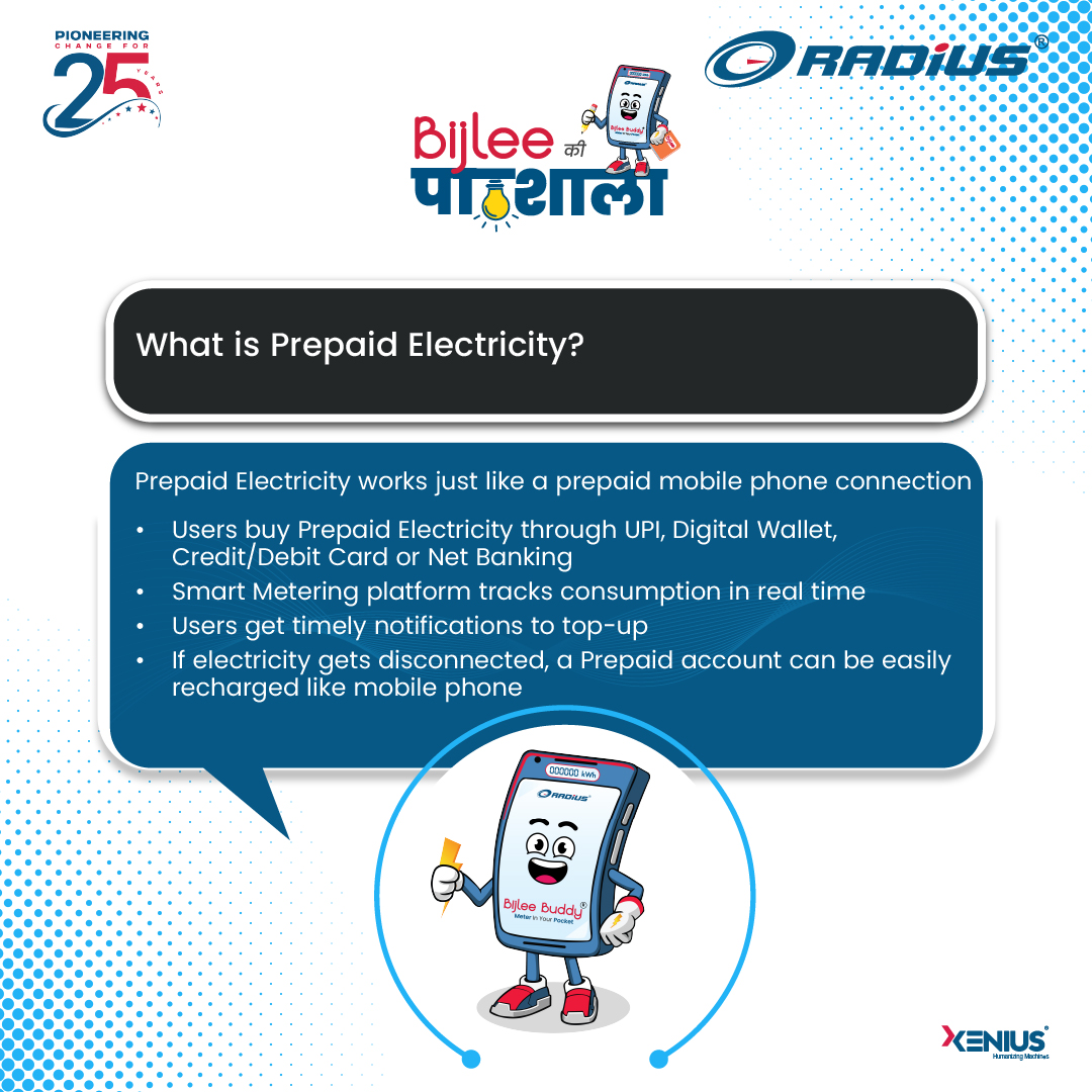 Xeniusin's tweet photo. In today’s one minute class, we summarize the concept of Prepaid Electricity – from what it is, to how it works

#SmartMetering #EnergyManagement #PowerOfTechnology #SmartDevices #SmartSolution https://t.co/8F2QHPnloz