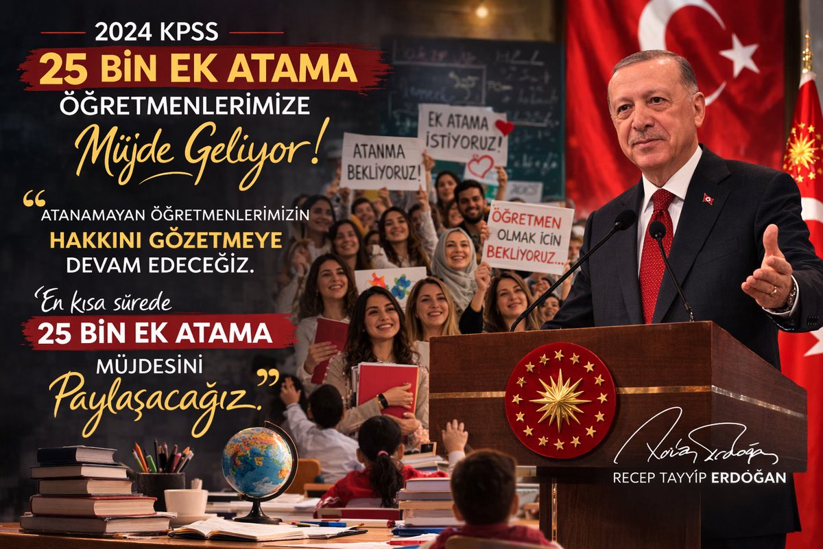 MjgnYuca's tweet photo. Biz öğretmenler 2024 KPSS ile EK 25 BİN ATAMA talep ediyoruz hakkımızdır sesimizi duyun lütfen artık Allah rızası için Sn @RTErdogan @dbdevletbahceli @TalipGeylan06 @tcbestepe @oktay_saral @hasandogan @erkanakcay45 @PrfDrFilizKilic @zorlu77 @avabdullahguler @Akparti @tcmeb https://t.co/Ifl6JvCO4d