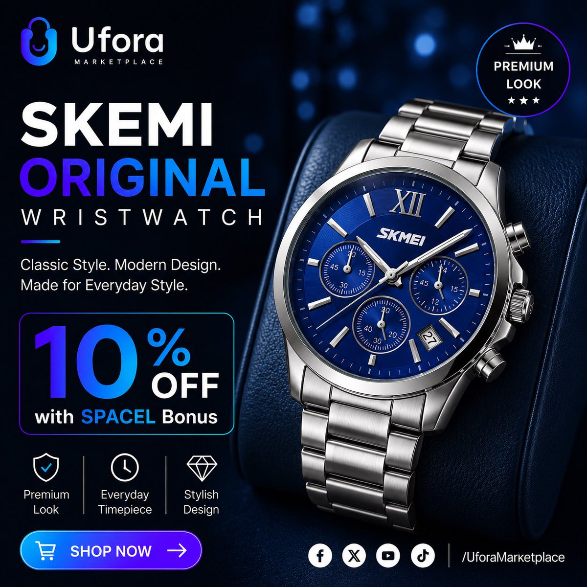 Uforashop's tweet photo. ⌚ Upgrade your everyday style with the SKMEI Wristwatch. Modern design, suitable for work, casual wear, or gifting. 🎁

🎉 Get 10% OFF with SPACEL Bonus

🛍️ https://t.co/XhWGH4PHeD

#UFORA #SKMEI #Wristwatch #SPACELBonus #OnlineBusiness https://t.co/xyi3mVI8LN
