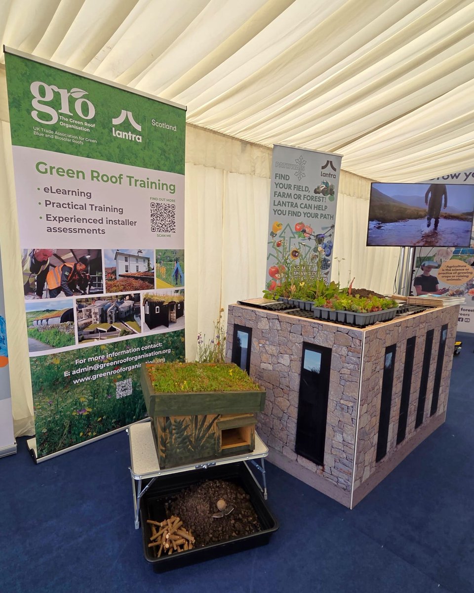RoofGro's tweet photo. Day 1 of @ScotlandRHShow was a success... full steam ahead for day 2!

We're here until tomorrow (21 June) with our partner @LantraScotland to promote green roof training.

Congratulations to @LantraUK on their 60th anniversary!

#GreenRoofs #GreenRooftTaining #RoyalHighlandShow https://t.co/bzNox62AEb