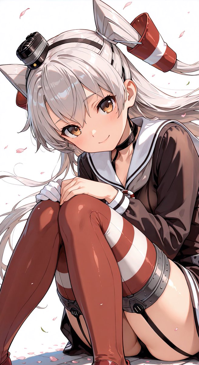 天津風/艦これ SFW anime-style illustration. No nudity.
