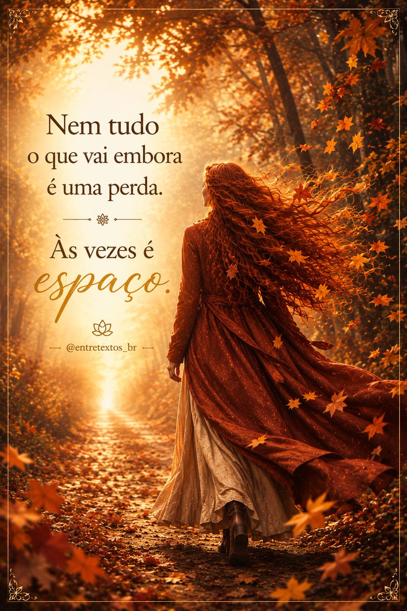 EntreTextos_br's tweet photo. Há uma beleza silenciosa em deixar ir.
Não porque deixou de importar.
Mas porque algumas coisas cumprem seu tempo e seguem seu caminho.
E nós seguimos o nosso.
🍂🤍
#EntreTextos
#Reflexão
#Poesia
#SabedoriaDaVida
#Inspiração https://t.co/vGJFRTGKWx