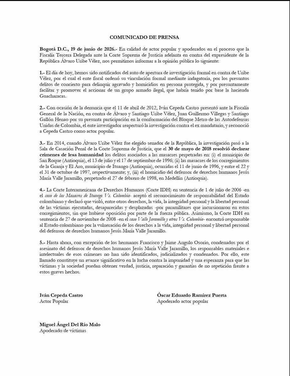 Iván Cepeda Castro tweet media
