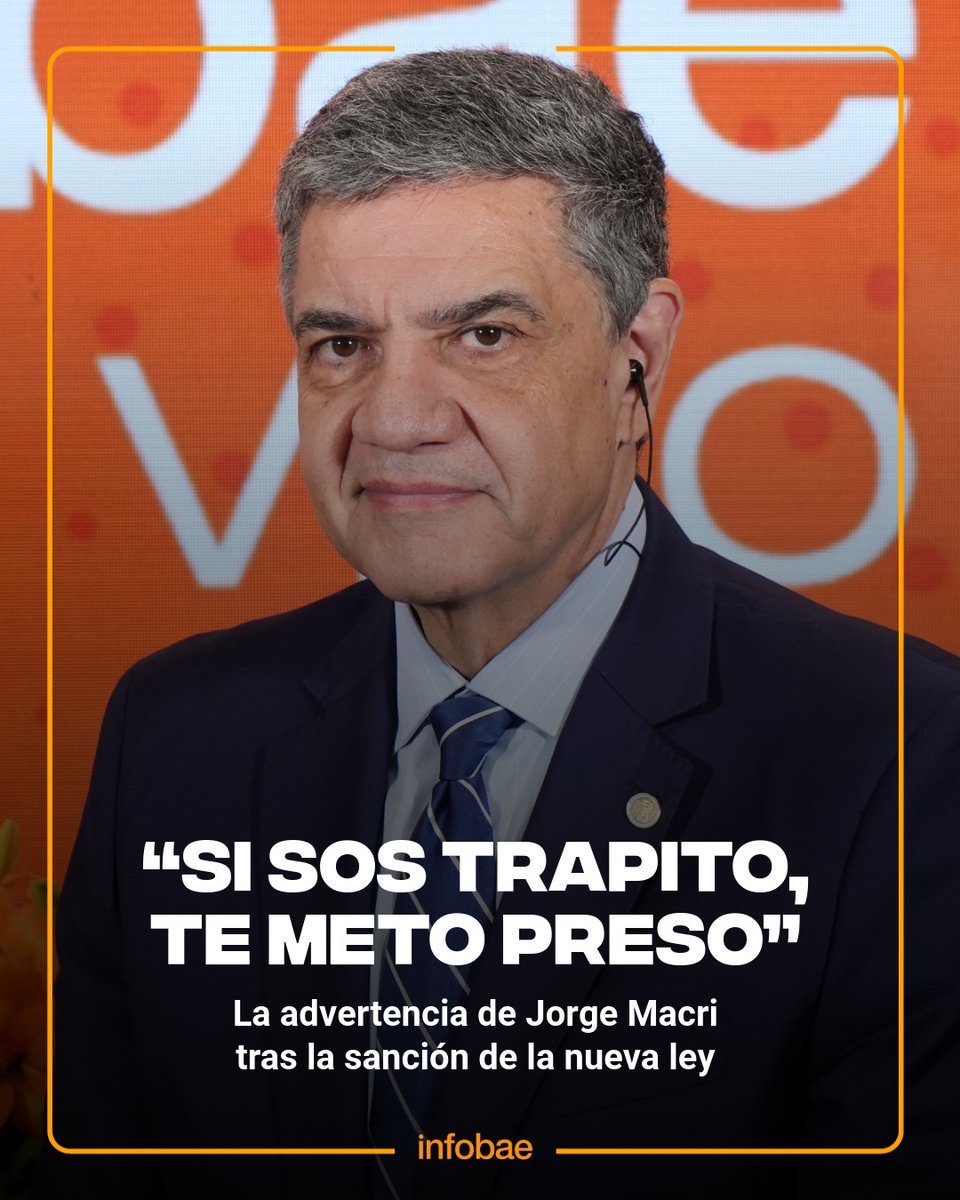 infobae's tweet photo. “Si sos trapito, te meto preso”: la advertencia de Jorge Macri tras la sanción de la nueva ley https://t.co/AYRPK3nfDl https://t.co/XQ9YLXqY7a