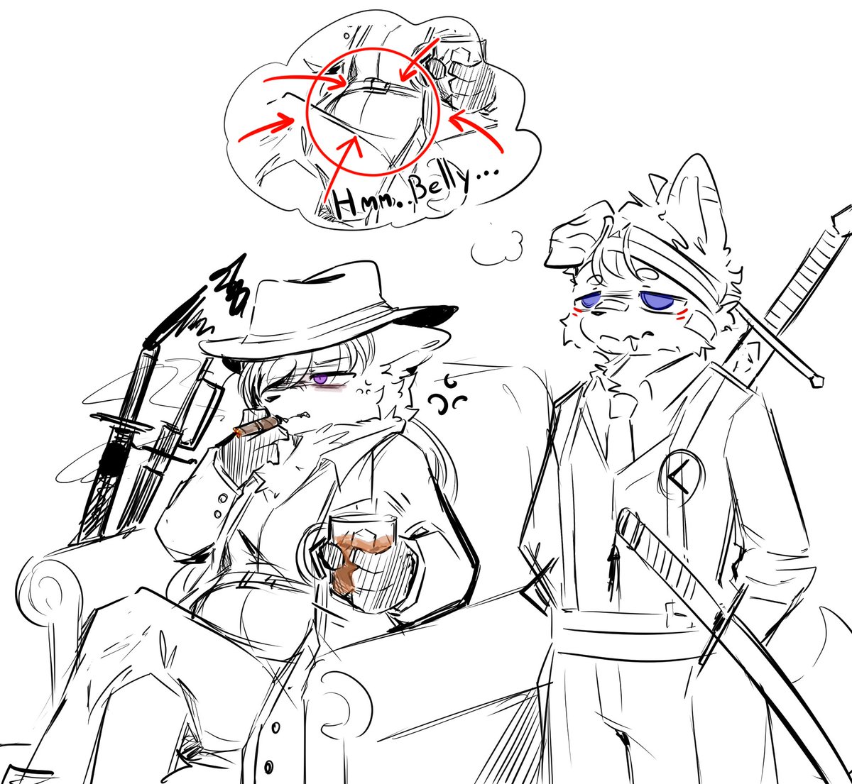 ArthurWolfKimoi's tweet photo. Oi Chili! They’re callin’ us Walpurgis bait! https://t.co/RVaVvpc5JP