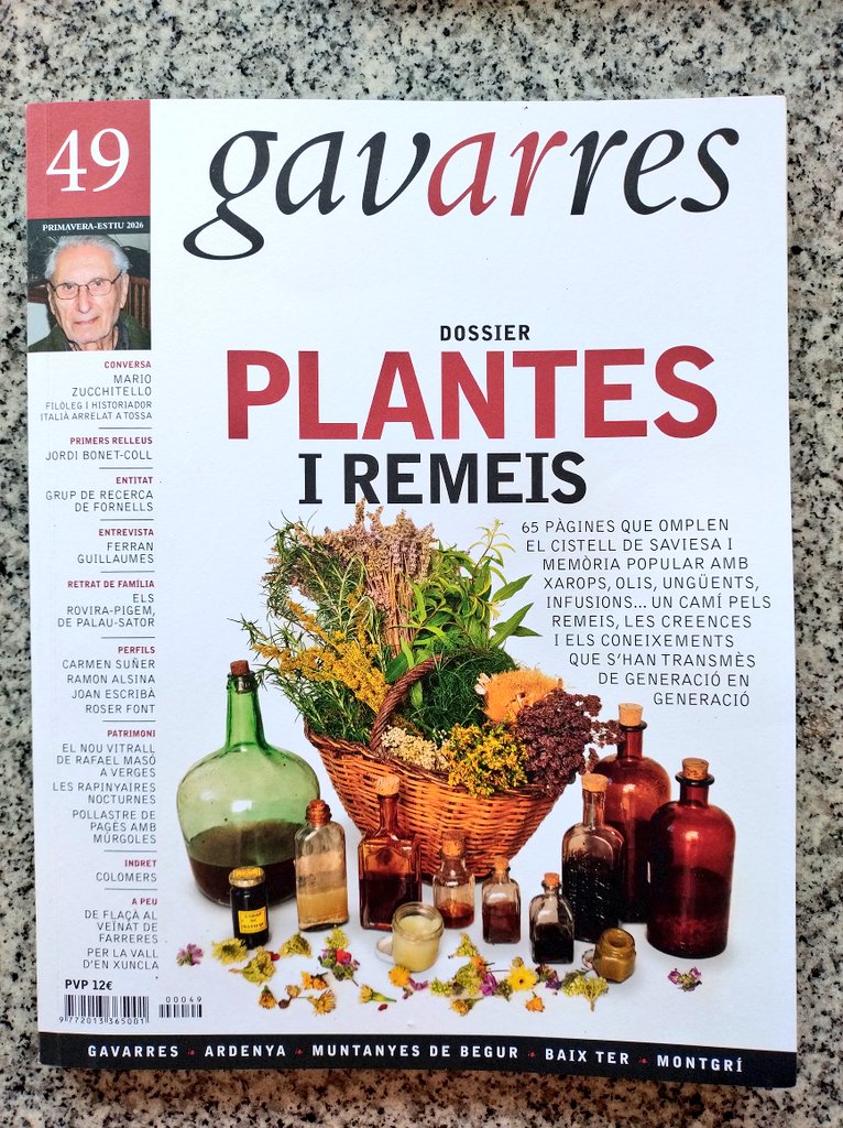 MarcSalgas's tweet photo. Volia titular l'article sobre en Carri 'L'home que xiuxiuejava a les plantes' però no m'hi cabia. Demà presentem el nou número de la revista Gavarres a Cassà. https://t.co/05FOEGRZc4
