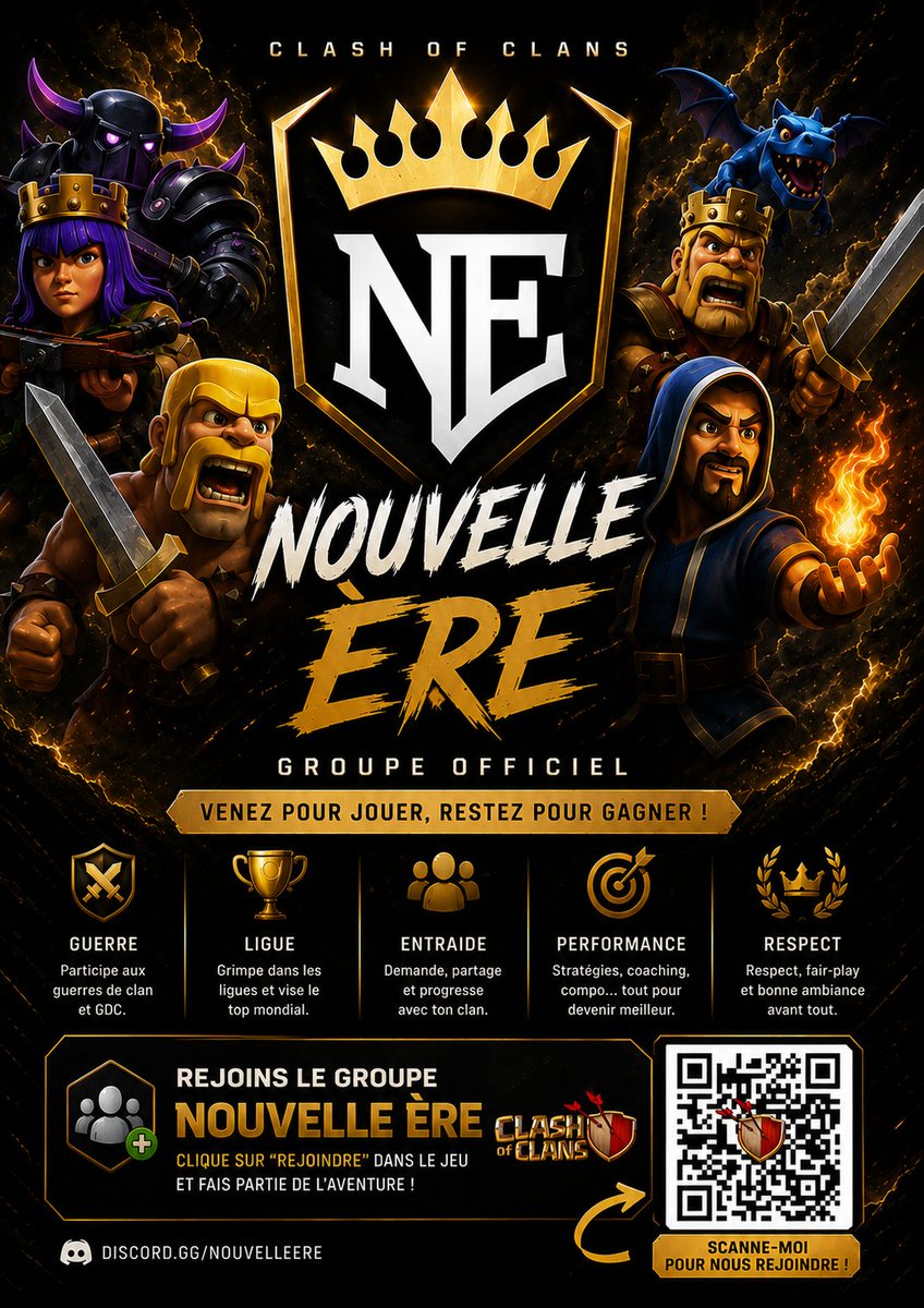 NouvelleEre_'s tweet photo. ➡️ Rejoins dès maintenant le groupe NE Communauté directement en jeu !

Tu fais partie de l'aventure Nouvelle Ère ou tu souhaites simplement suivre la communauté ?

📱 Scanne le QR Code ci-dessous ou clic sur ce lien
https://t.co/aHWWTlNy3g

À très vite parmi nous ! 🔥 https://t.co/QN26Ybmuvi