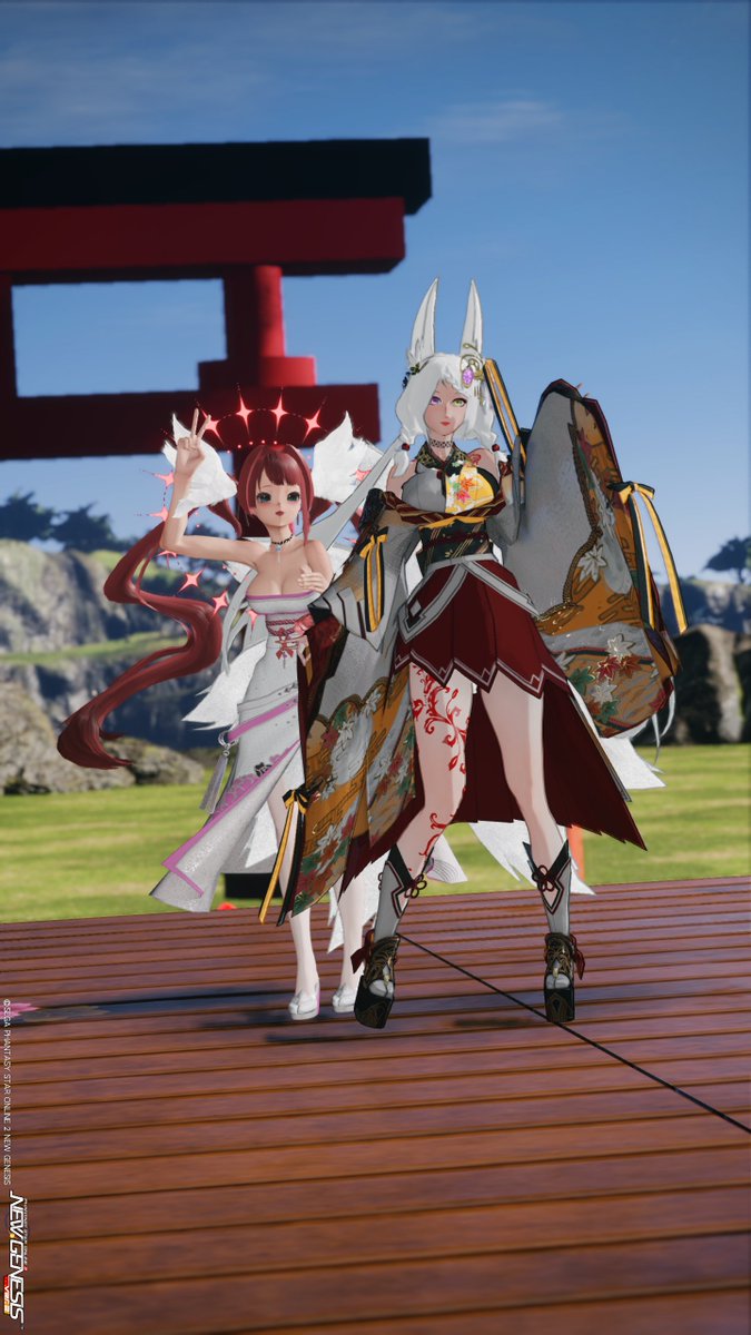 Peachmomo08's tweet photo. サムさんと久々に撮ってきましたーー(*'∀｀*)
＃pso2ngs_ss  #メンテの日じゃないけどｓｓを貼る https://t.co/5YjBtKVhU7