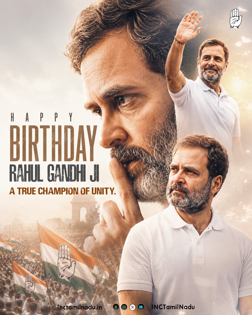 TNCCITSMDept's tweet photo. A True Champion of Unity.
Happy Birthday, Rahul Gandhi https://t.co/PwtN3Ywqgk