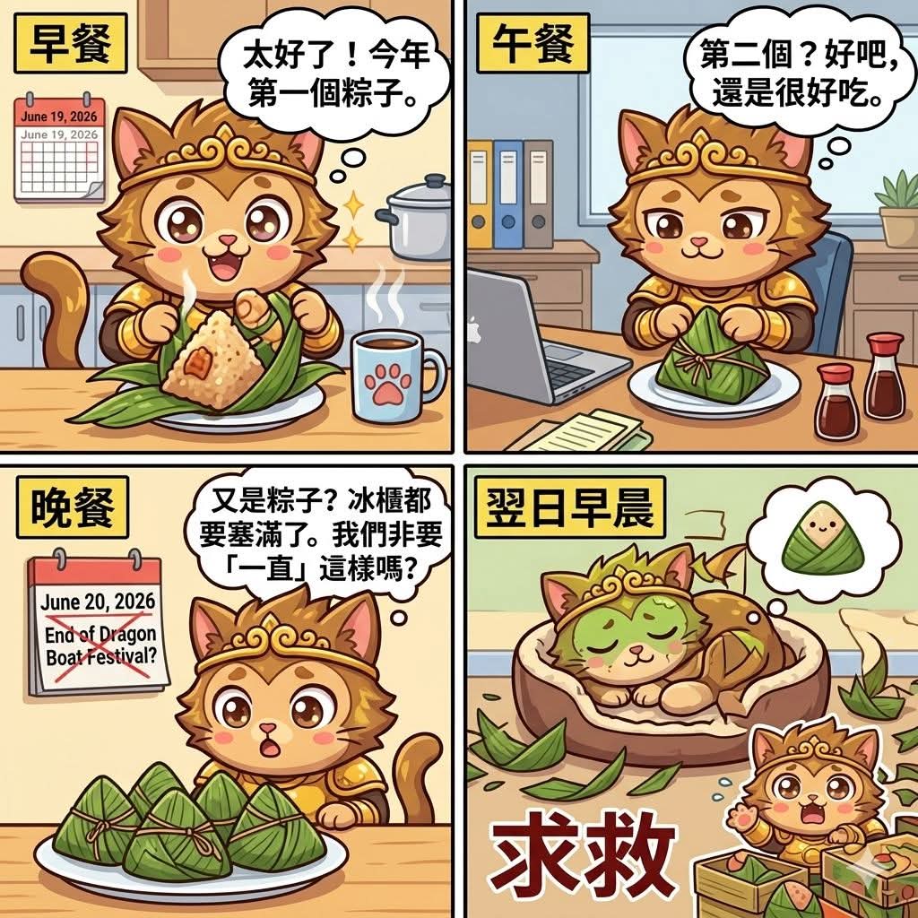 c38965911's tweet photo. #插畫 #原創角色 #貓貓迷因 #猴哥日常 #社群互動 #迷因

#齊天大聖貓
#大聖貓
#端午節梗圖 #粽子地獄 #三餐吃粽子 #迷因 #梗圖 https://t.co/F5E9ncEPyr