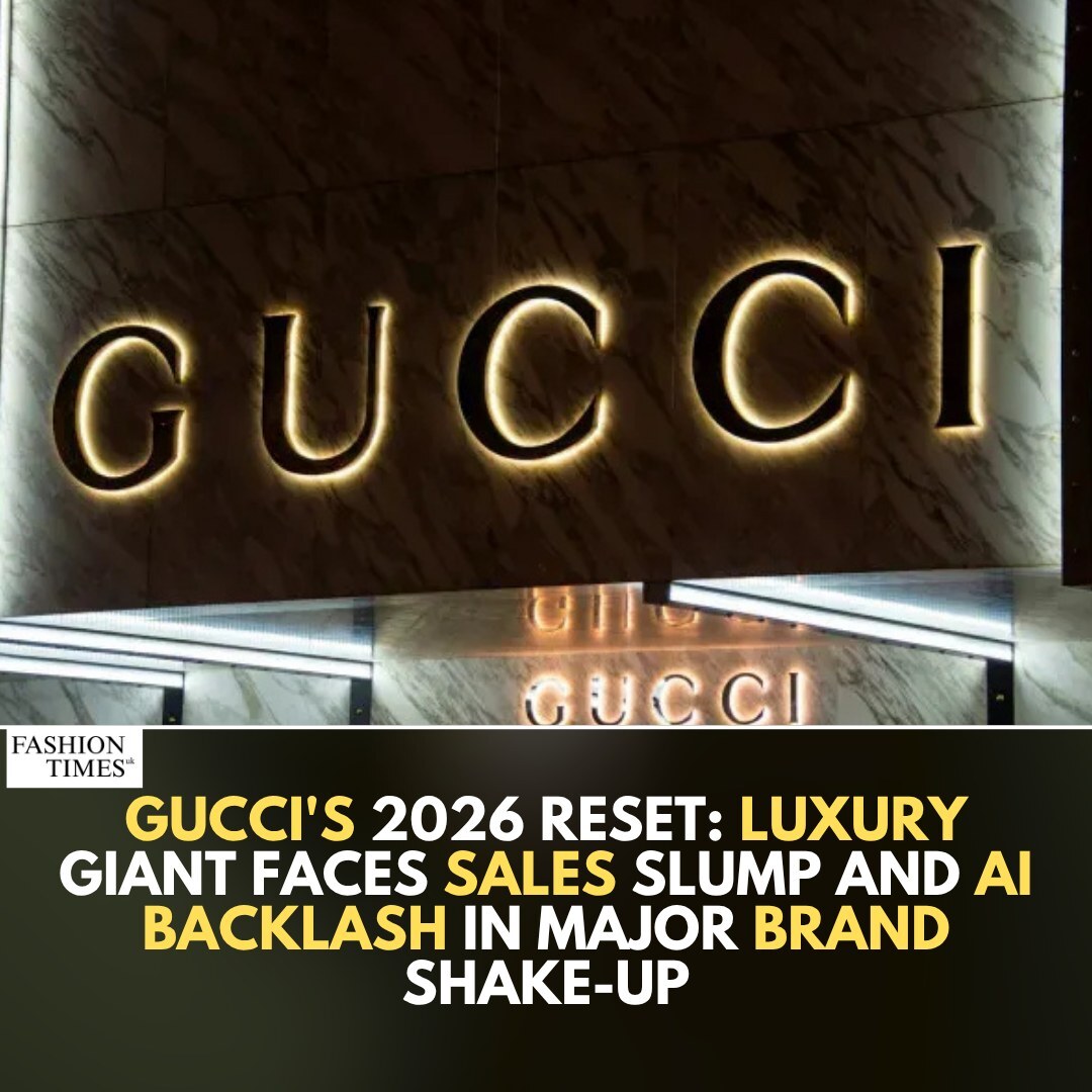 IBTimesUK's tweet photo. Gucci Faces Pressure as 2026 Challenges Hit Sales and AI Criticism Grows
Gucci is reportedly navigating a tough 2026 period, with slowing sales and increasing criticism over its use of AI in fashion marketing and design discussions.

👇 Full story in the comments

#Gucci #Fashi… https://t.co/p7ICknJyFf