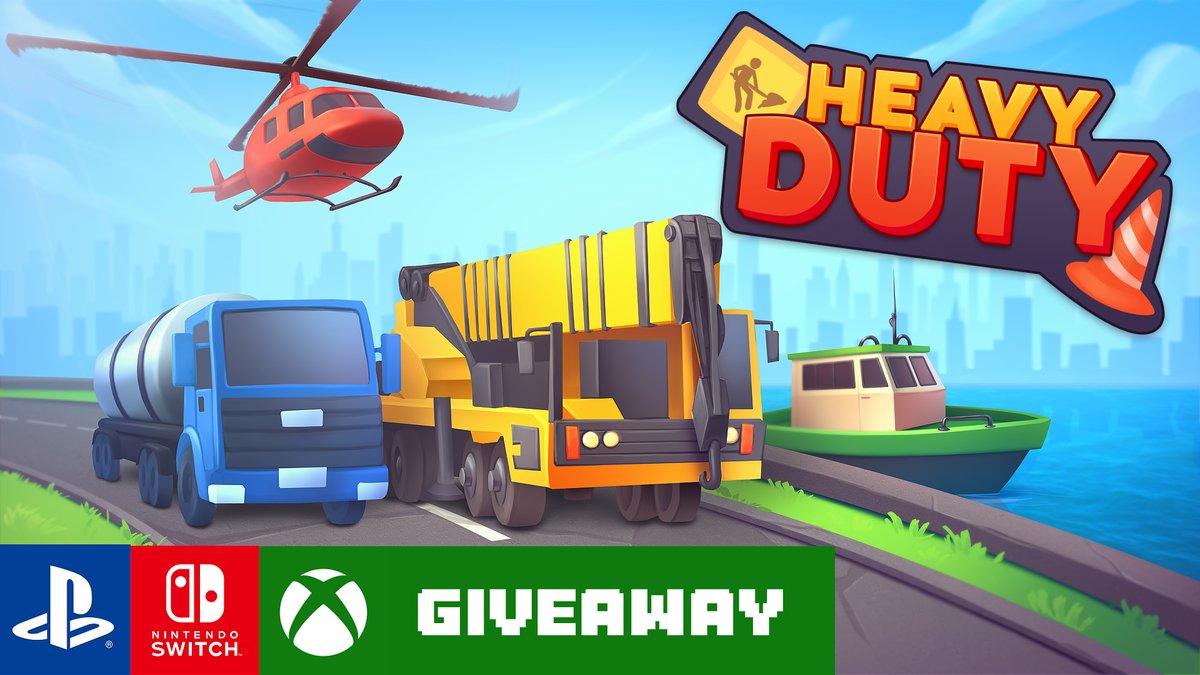 upscale_with_us's tweet photo. 🎉 INDIEGAME GIVEAWAY | #GIVEAWAY

We’re giving away Heavy Duty on PlayStation, Xbox or Switch! 🎮

3 winners will get a free game key!

To enter:
❤️ Follow @upscale_with_us
🔄 Like &amp; Repost
🏷️ Tag a friend

Results on Sunday (in 48 hours)!
#indiegame #ps5 #xbox #switch https://t.co/I47zFlCjhq