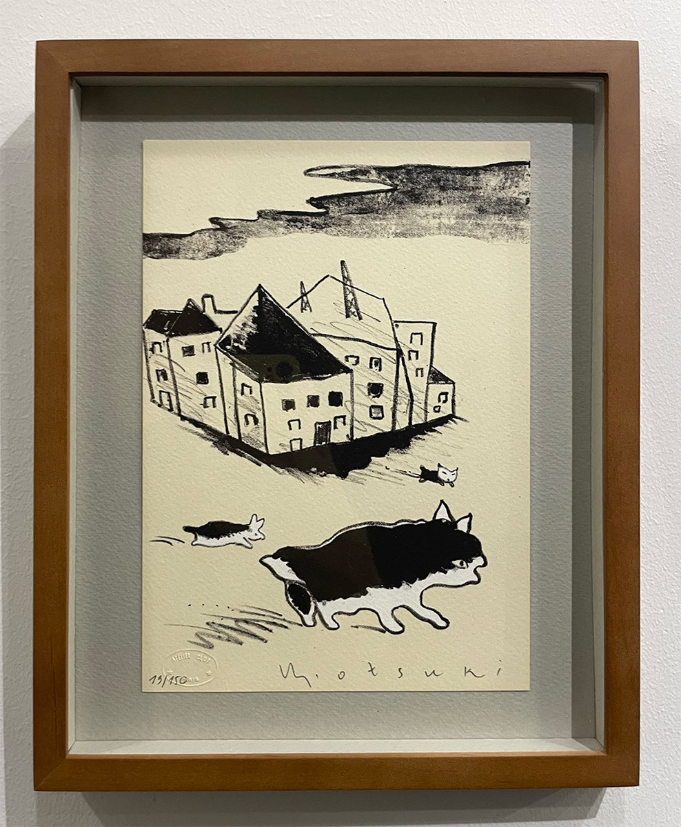 infoloeil's tweet photo. 《私は家に帰らない ー猫》リトグラフ
Je ne rentre pas à la maison Ⅲ
💬《猫》に添えられた詩には、「十の冬と十の夏」という一節が記されています。
長い戦争と漂泊を経て帰路につく旅人。
その孤独な心の旅が、この猫の姿に重ねられているのかもしれません。 https://t.co/u6i5qH6yzI