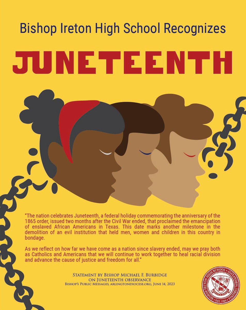 bishopiretonhs's tweet photo. Today we observe Juneteenth, which is the oldest known celebration commemorating the ending of slavery in the United States. Today, we celebrate freedom together. #AdvanceAlways #LiveJesus https://t.co/fh5k2sFGWw