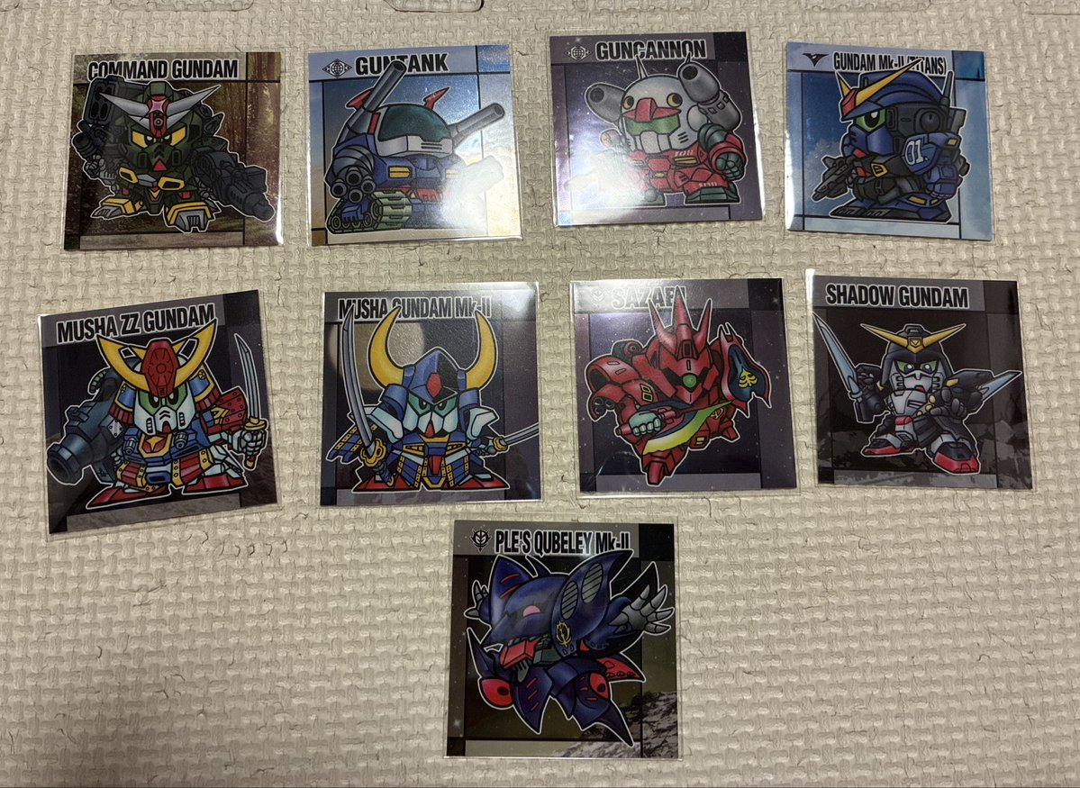 takutorock1's tweet photo. 元祖SDガンダムスナック　シール　
交換希望

譲）画像1枚目

求)ZZガンダム、ガンダムmk2(エゥーゴ),

同レアリティの交換。1対1でお願いいたします。
発送は定形郵便予定です。

残りコンプまで2枚。
お助けくださいませ🙇‍♂️ https://t.co/RtFFEb1D93
