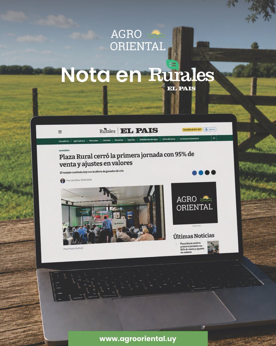 agrooriental's tweet photo. 💻 𝗟𝗘𝗘 𝗟𝗔 𝗡𝗢𝗧𝗔

Compartimos la nota realizada por @ruraleselpaisuy a nuestro director Christopher Brown.
Lee la nota en 👉🏻https://t.co/LR0x1cnDNs

AgroOriental, una nueva forma de ver el campo.
📲 https://t.co/qrlAUhlVBt https://t.co/wUme6xrC0F