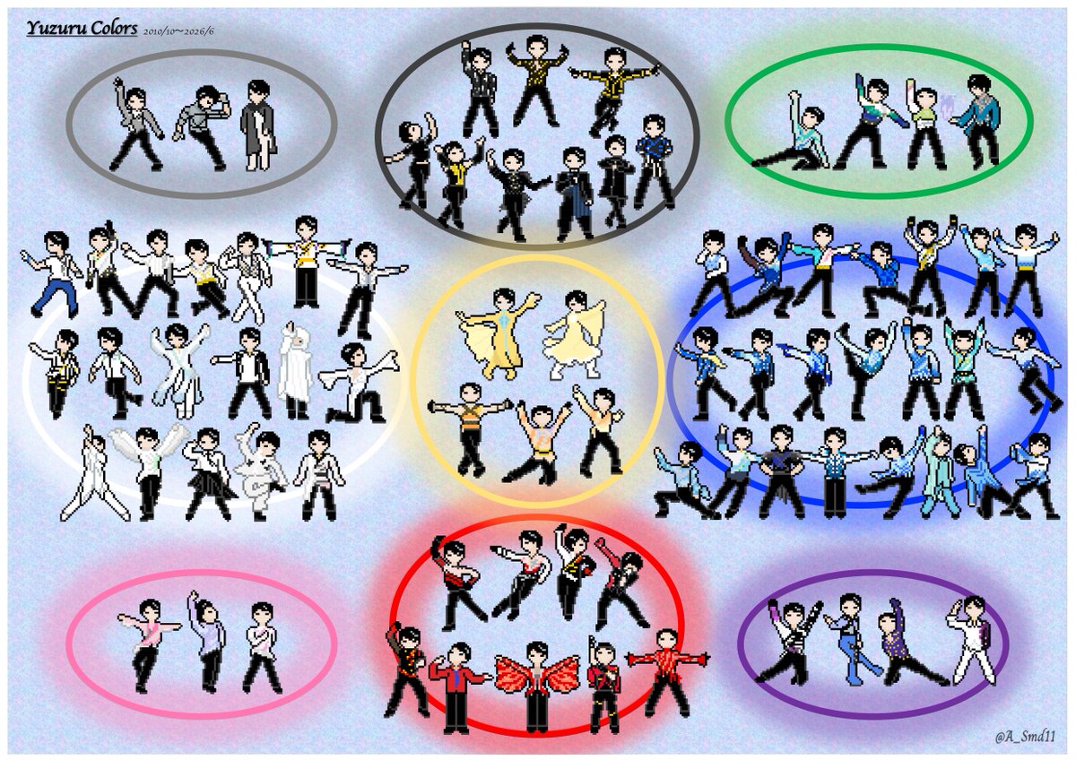A_Smd11's tweet photo. #羽生結弦 色分け絵に次の子も参加してもらいました🥰
・言えないよ(FaOI2014より)
・幾重
(いずれも再掲です)

#羽生結弦選手が今日も元気に笑顔で過ごせますように 💫 https://t.co/v9XFfo4Wja