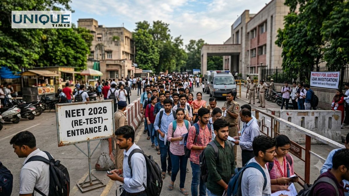 uniquetimesorg's tweet photo. High Anxiety as Millions of Indian Medical Aspirants Prepare for NEET Retest After Paper Leak Scandal

Know more: https://t.co/noQOqom1xo

#uniquetimes #LatestNews #education #neetexam #NarendraModi #paperleak #mentalhealth #StudentProtests https://t.co/euUN2hFMXI