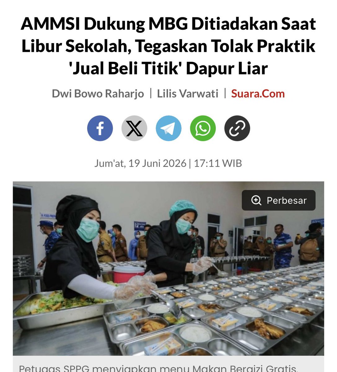 __LOVE_AG4EVER's tweet photo. Dukungan terhadap kebijakan penghentian sementara operasional SPPG selama masa libur sekolah menunjukkan bahwa #EfisiensiMBG bukan sekadar soal penghematan anggaran, tetapi juga upaya memperbaiki tata kelola program. Karena itu, langkah efisiensi harus dijalankan secara konsisten, termasuk menertibkan dan menutup dapur-dapur yang diperoleh melalui praktik jual beli titik. Efisiensi yang selektif hanya akan melahirkan ketidakadilan, sementara efisiensi yang menyeluruh akan memperkuat integritas Program Makan Bergizi Gratis.
