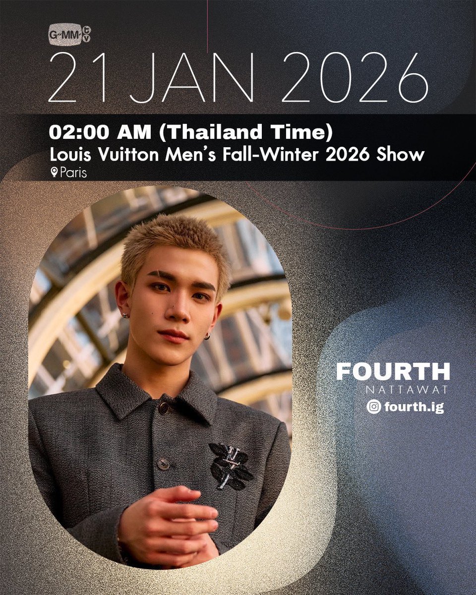 nongsiii's tweet photo. — 21 JAN 2026 Louis Vuitton Men’s Fall-Winter 2026 Show
— 23 JUN 2026 Louis Vuitton Spring-Summer 2027 Show as FRIEND OF HOUSE 🥳👏🏻👏🏻👏🏻

FOURTH FRIEND OF LV
#LouisVuittonxFourth
#LouisVuitton @LouisVuitton
#Fourthnattawat #โฟร์ทณัฐวรรธน์ https://t.co/YpaSomHvCs