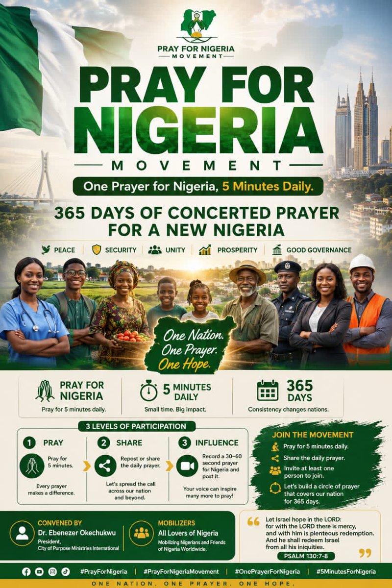 JefJegDan's tweet photo. PRAY FOR NIGERIA MOVEMENT
DAY 9 OF 365 (19 June 2026)
INTEGRITY WHEN NO ONE IS WATCHING https://t.co/vY4N8ZArOB