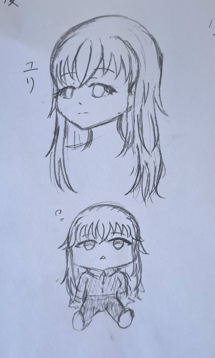 Hoshimi0401's tweet photo. 去年描いたユリちゃんの他のイラストプラス今回のラフも...… https://t.co/MW2ydXAAf2