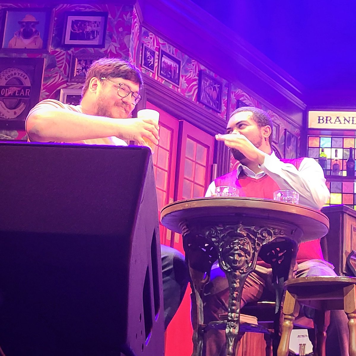 Tweak81's tweet photo. #choirofman was a lot of fun. Rowdy,classic sing alongs, whilst also having a lovely sentiment behind it all. Also @oboy1982 was pulled up onto stage for a card game and a free pint :) https://t.co/5QznlHpf4p