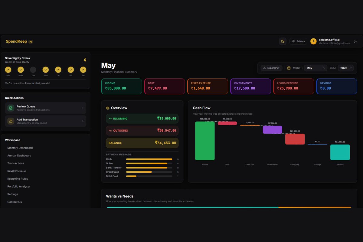 foundigy's tweet photo. Privacy-first personal finance and daily expense tracker with AI insights, budgeting tools, and spending analysis

Check it out here: https://t.co/glG8nLuyV4

#expensetracker #personalfinance #moneymanagement #buildinpublic #indiehacker #sideproject #ai #budgettracker #savemoney https://t.co/1eBnds0DXq