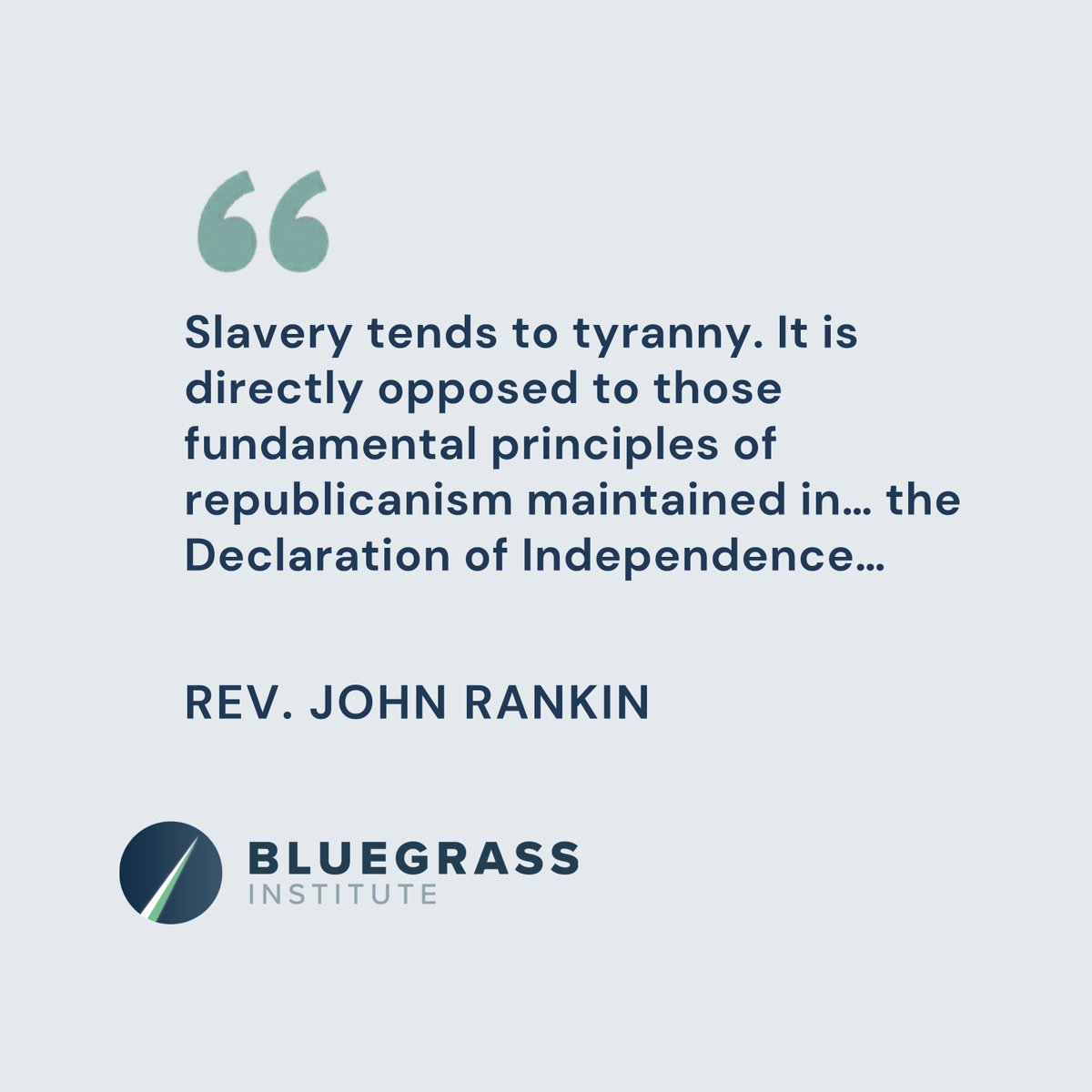 bluegrasspolicy's tweet photo. Learn more about Rev. John Rankin, "abolitionism's essential founding father," from Bluegrass Institute scholar Caleb Franz's book, The Conductor. https://t.co/OrZPjBbIup https://t.co/jJBp4Usqsy