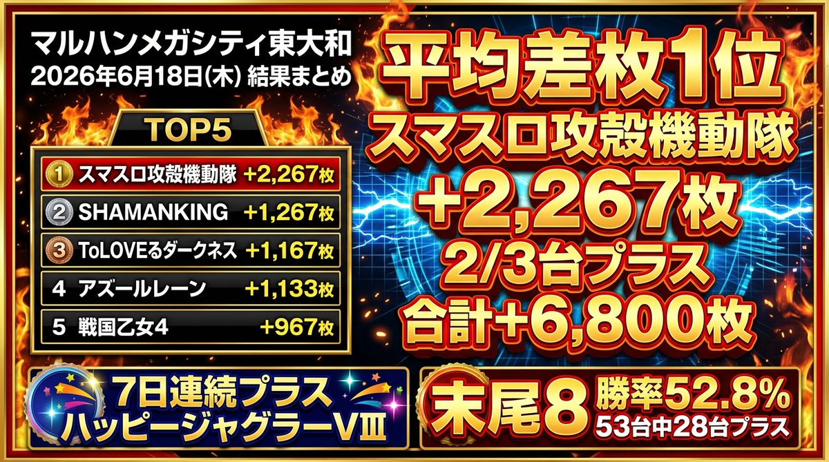 パチンコパチスロデータ厨 tweet media